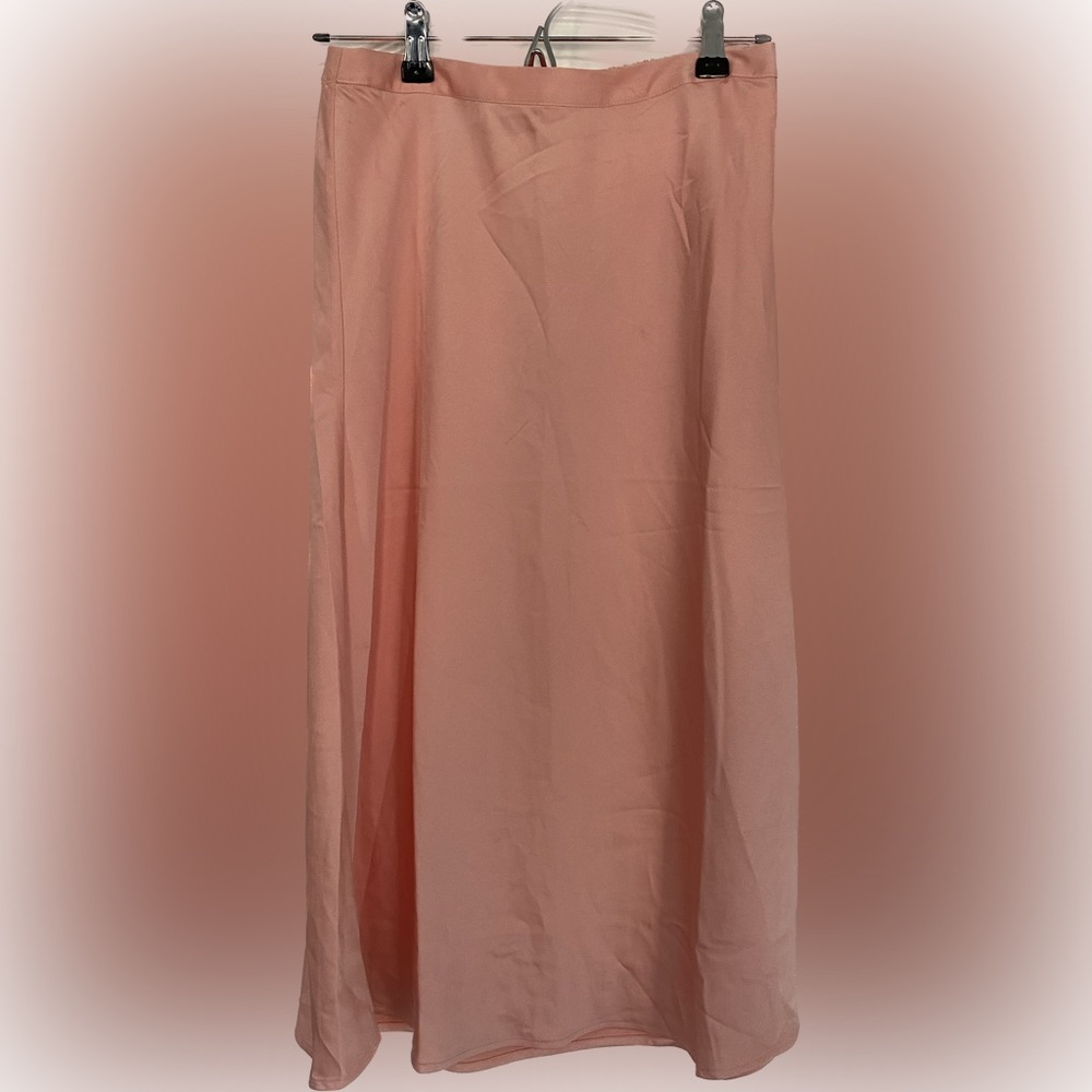 J. Crew pink silk slip skirt